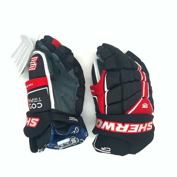 Gant de hockey junior Sherwood Code TMP Pro (noir/rouge/blanc)